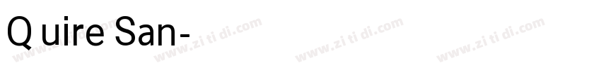Quire San字体转换